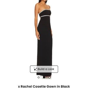 Lovers + Friends Black Strapless Dress with Silver Trim from Revolve. Never worn